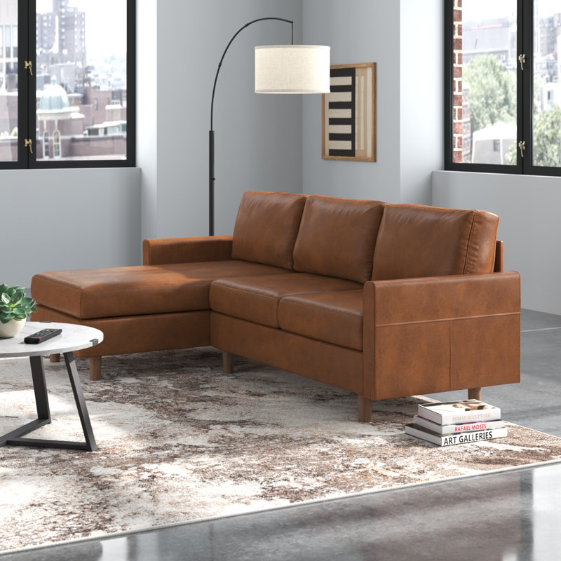 Wade Logan® Anysia 2 Piece Faux Leather Sectional & Reviews Wayfair